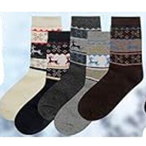 Men's Patterned Crew Dress Socks - 5 Pairs - Size 10-13